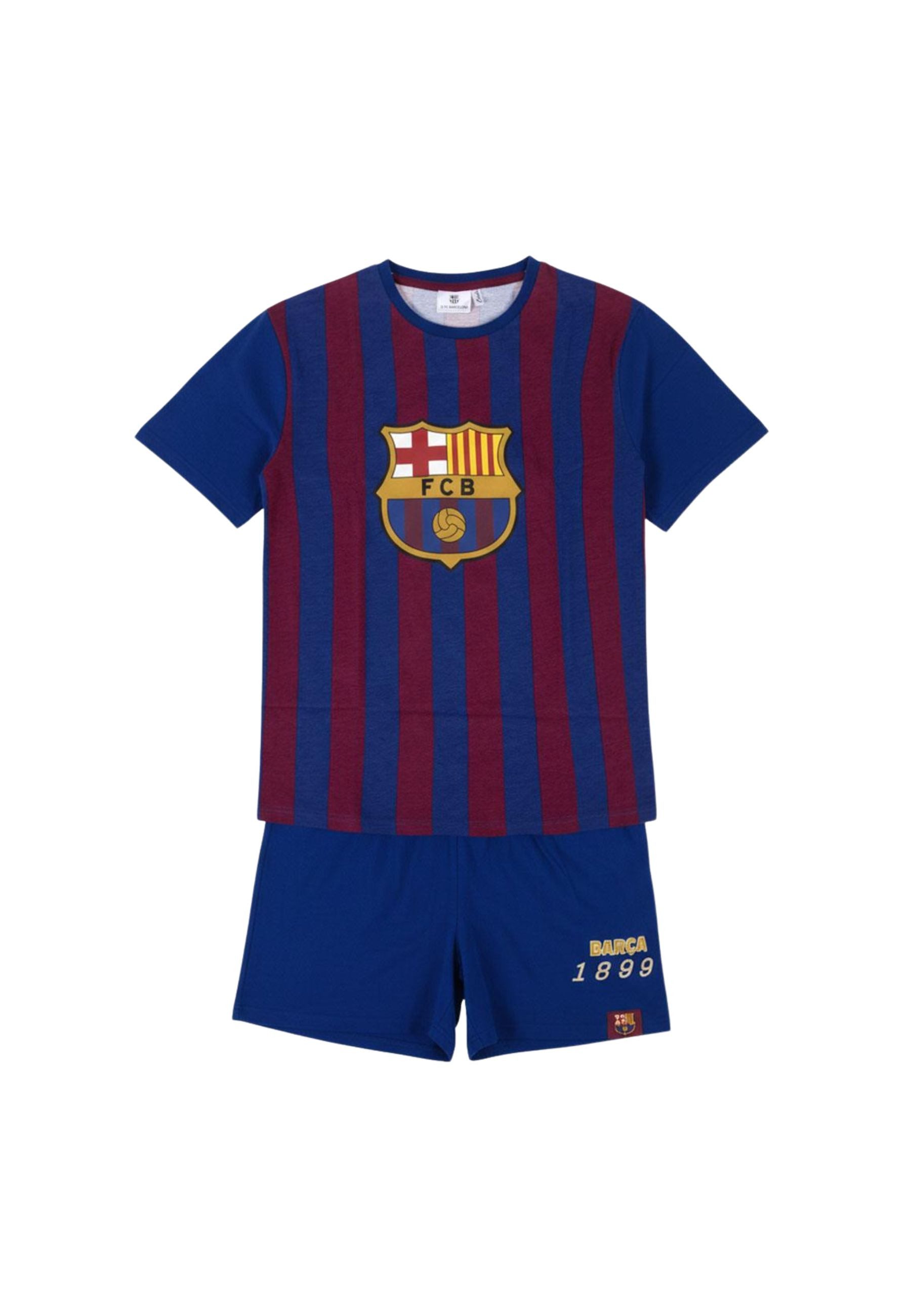 Disney Schlafanzug FC Barcelona Kinder Sommer Schlafanzug Shorty (Set)