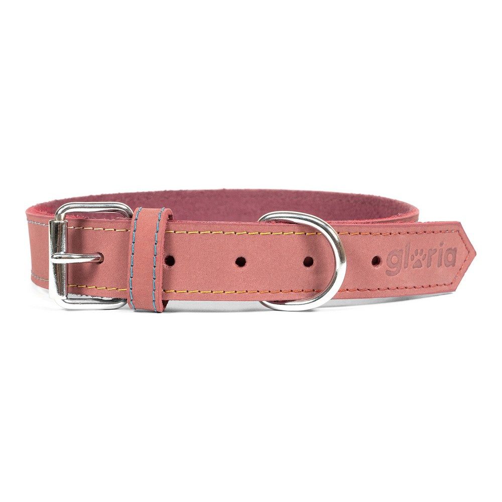 Gloria Hundeleine Gloria Hundehalsband Oasis Rosa 45x1,8 cm, Leder