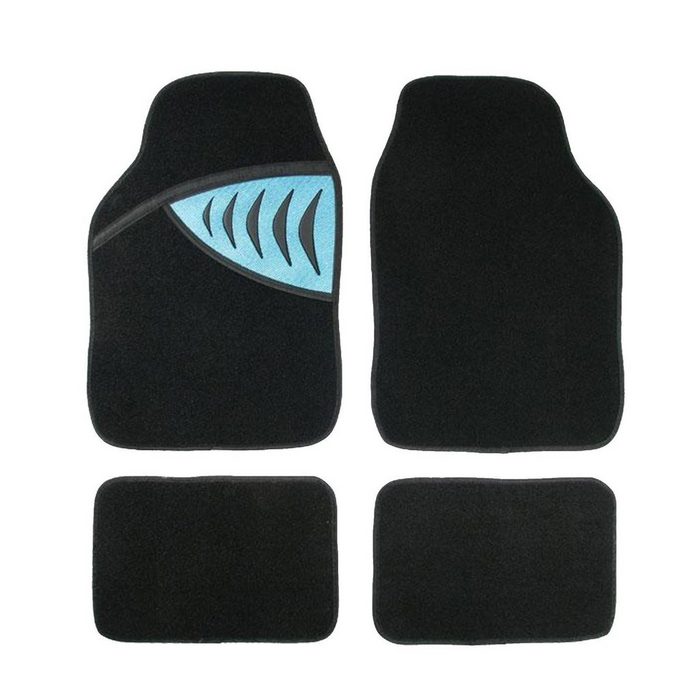 Fußmatte Autofußmatte Silverstone Autoschutz 3 Farben Karat 4teiliges Set rutschhemmend pflegeleicht