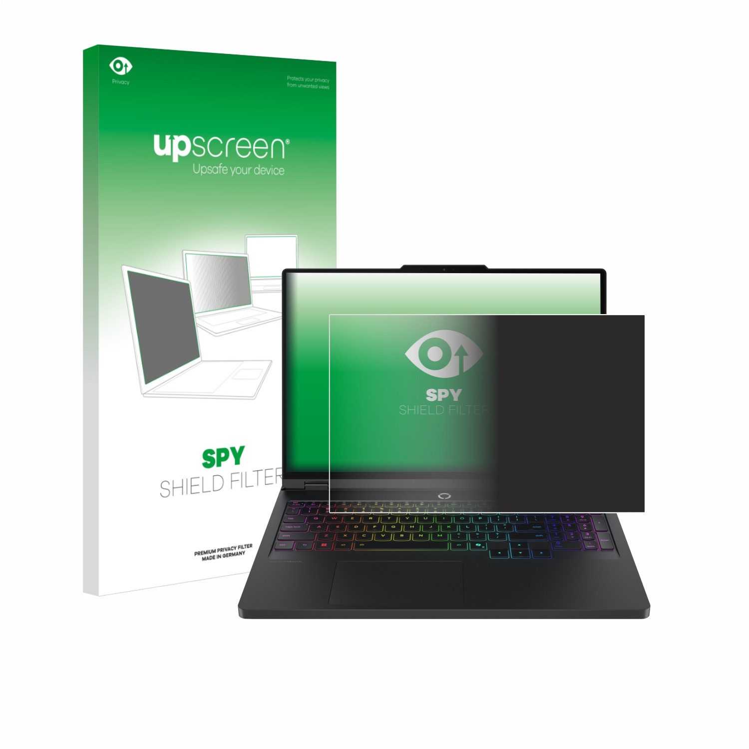 upscreen Displayschutzfolie Blickschutzfilter für Lenovo Legion Pro 5 Gen 10 16", Anti-Spy Privacy Filter Sichtschutz Blickschutzfilter Blaulicht-Schutz