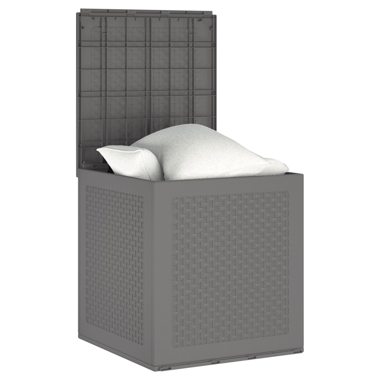 vidaXL Auflagenbox 55 x 53 x 57 cm Garten Aufbewahrungsbox Hellgrau 55x53x57 cm PP