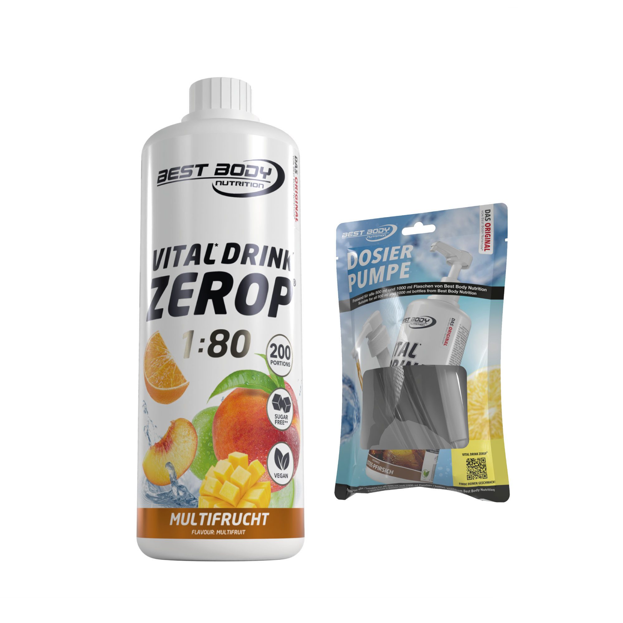 Best Body Nutrition 1 L Vital Drink Zerop Bundle Flüssigkeit, Getränk