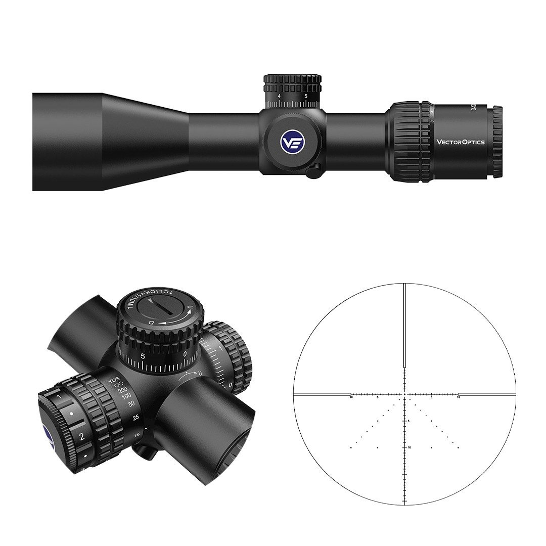 Vector Optics Vector Optics SCOM-41 Veyron 10x44 Zielfernrohr (Ideal für Jagd, Sport und Airsoft)