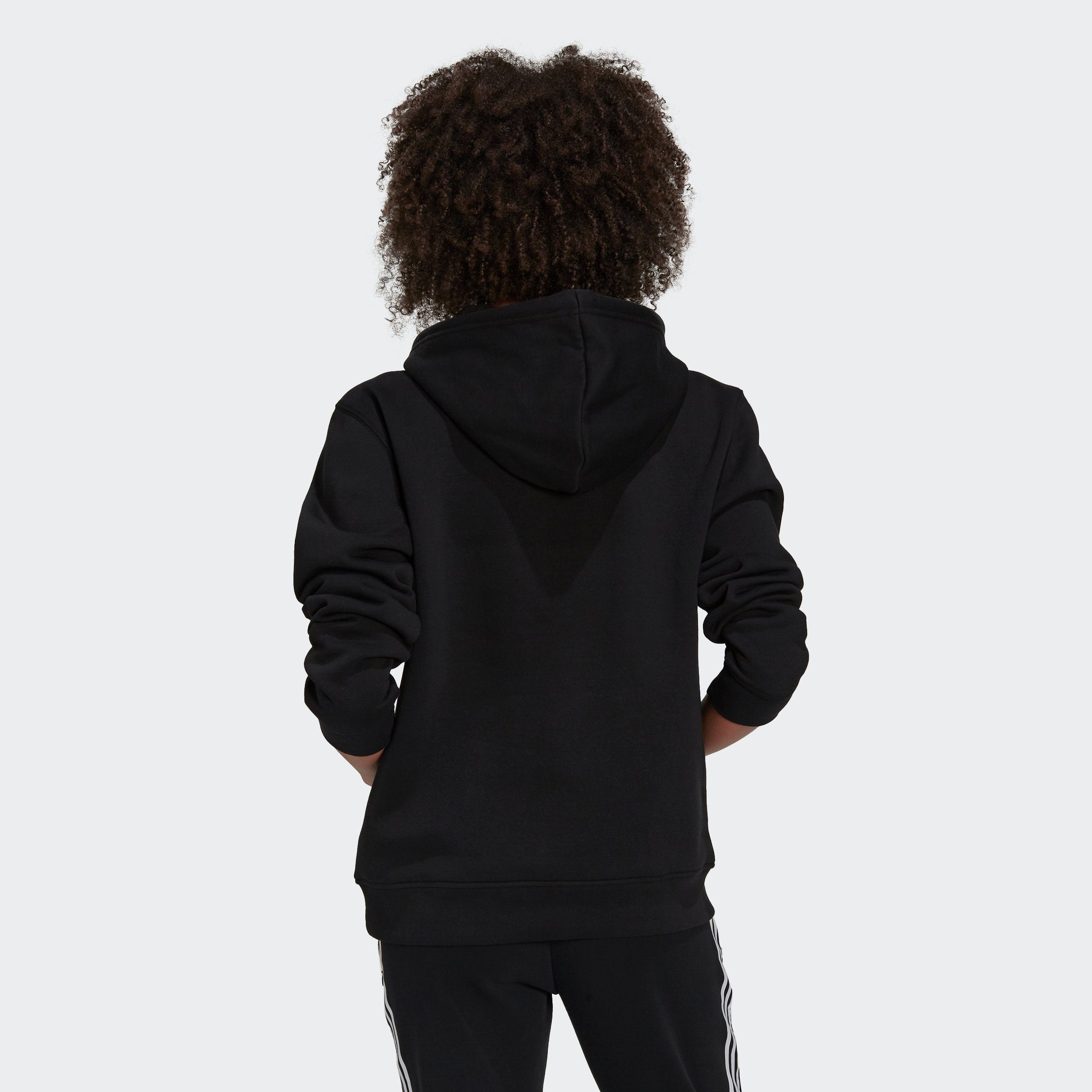 adidas ADICOLOR FLEECE Kapuzensweatshirt BLACK HOODIE Originals ESSENTIALS