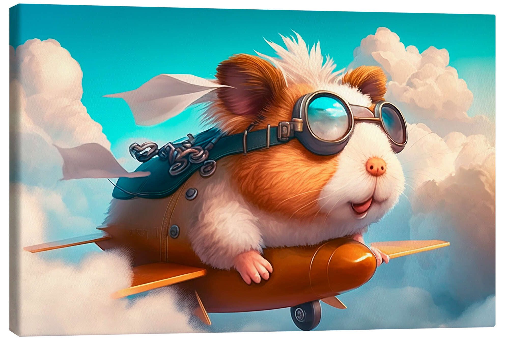 Posterlounge Wandbild Fliegendes Meerschweinchen, Michael artefacti, erhältlich als Poster, Leinwandbild, Wandsticker oder Acrylglasbild