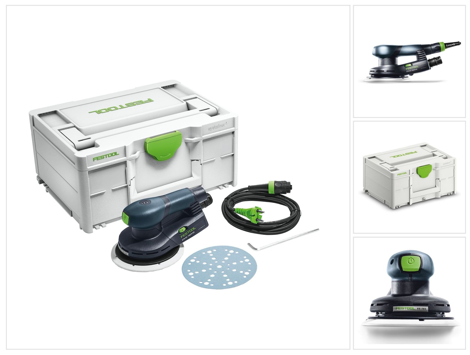 FESTOOL Exzenterschleifer ETS EC 150/5 EQ-Plus Exzenterschleifer 400 W 150 mm Brushless (57632