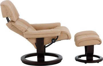 Stressless® Relaxsessel Ruby (Set, Relaxsessel mit Hocker), mit Classic Base, Größe L, Gestell Eiche, Wenge, Braun & Schwarz