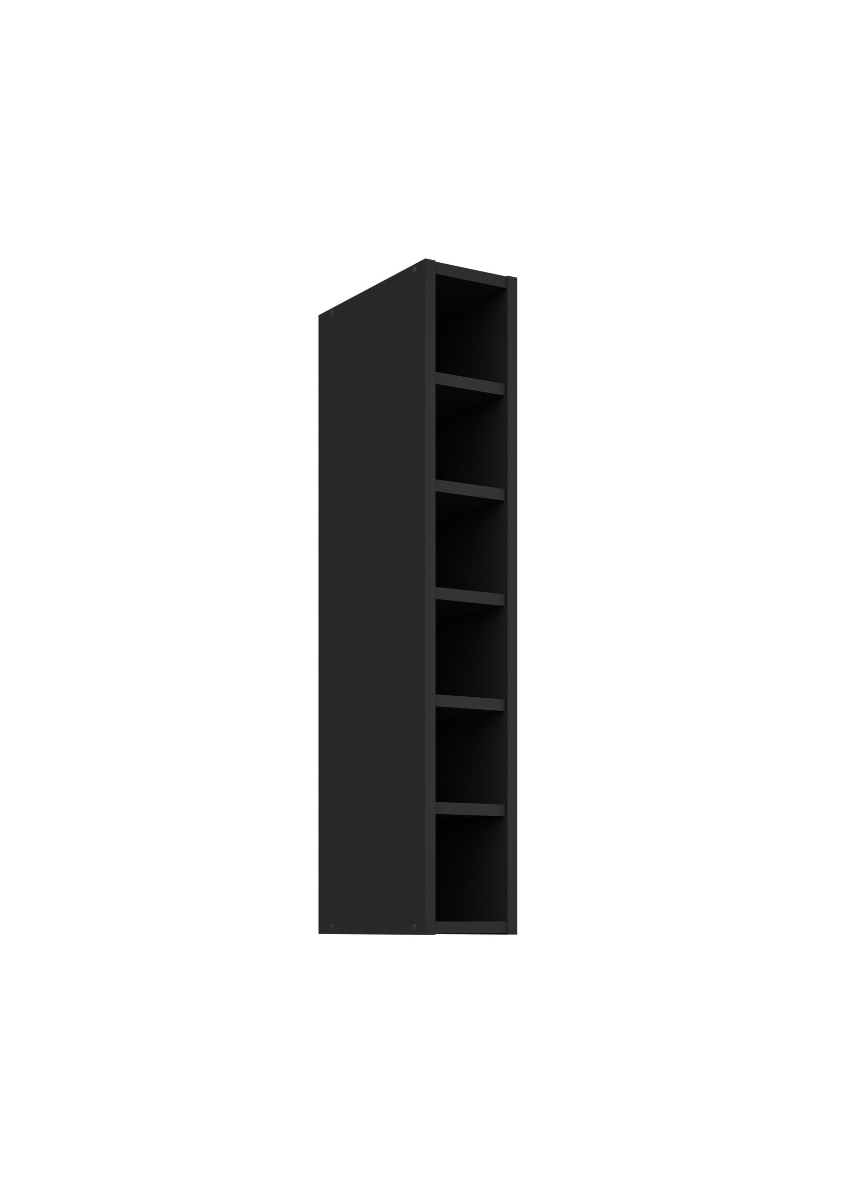 Küchen-Preisbombe Hängeschrank Regal 15 cm Schwarz günstig online kaufen
