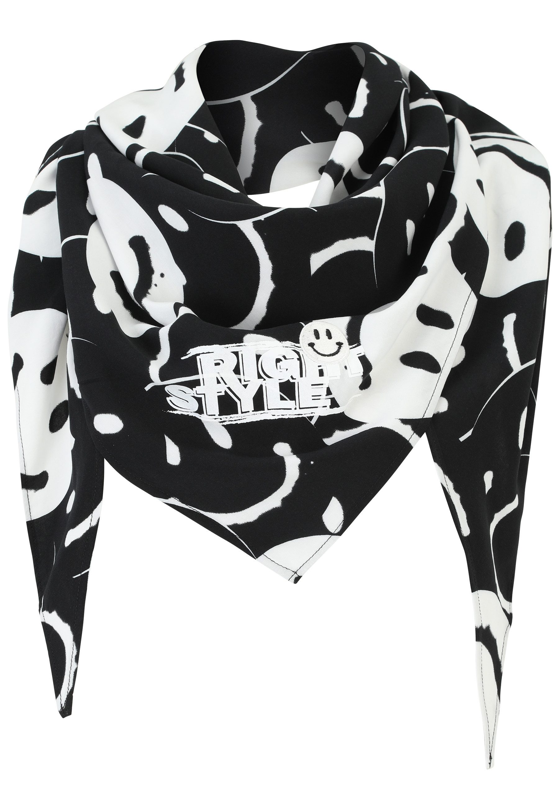 Doris Streich Strickschal mit Allover-Muster Smileys günstig online kaufen