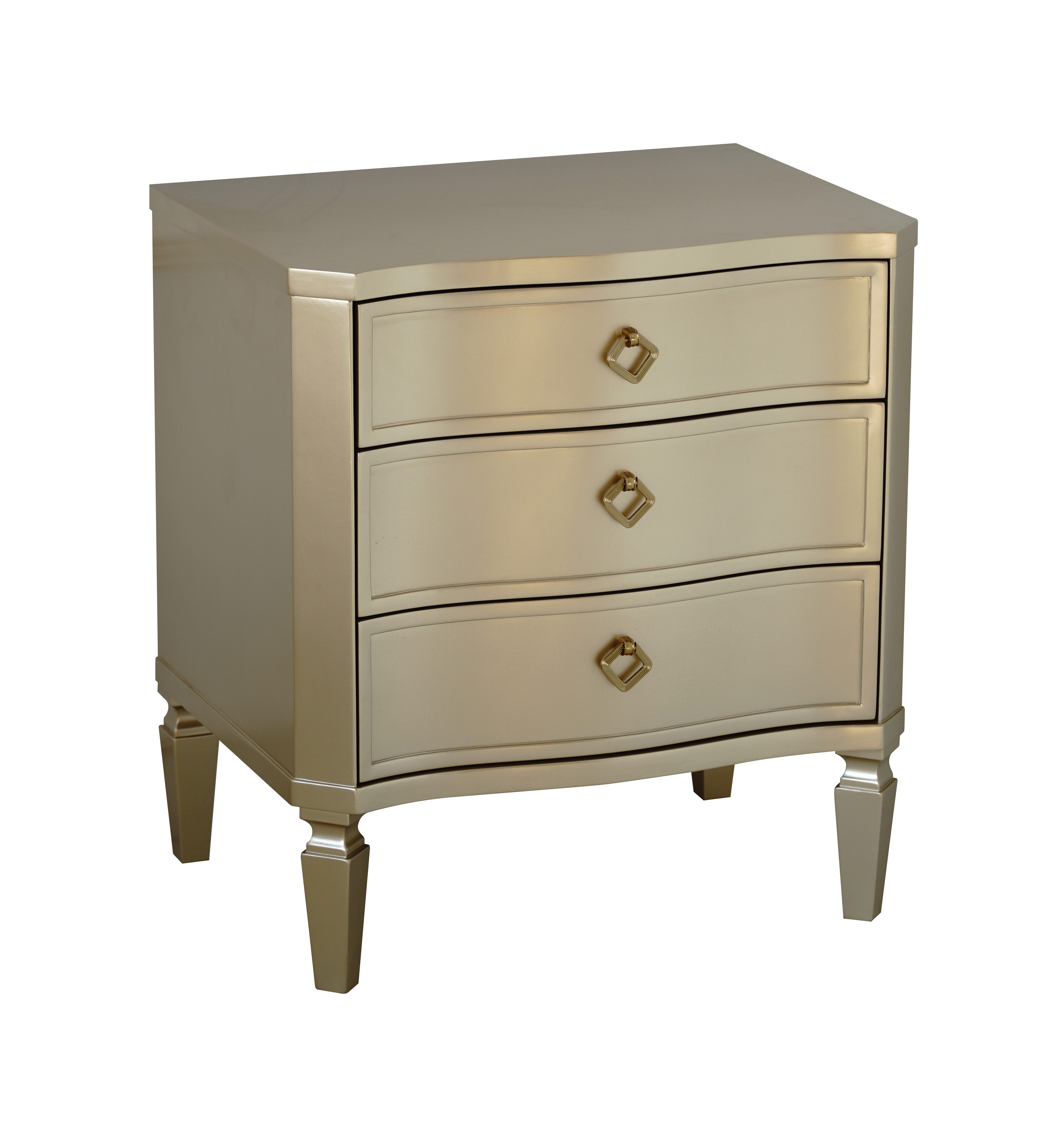 JVmoebel Nachtkonsole Metallische Тумбочки mit Glanz – Beistelltisch für Schlafzimmer, Made in Europa