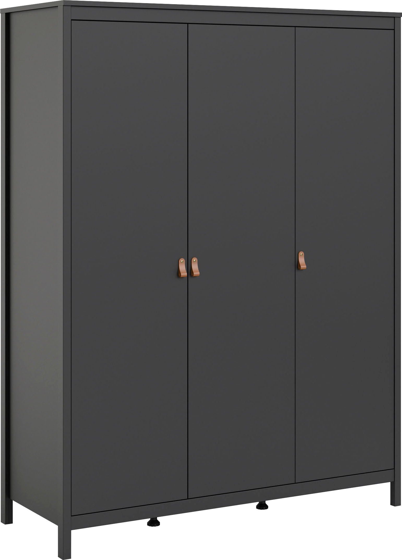 Home affaire Kleiderschrank Madrid, Drehtürenschrank, Aufbewahrung Kasten Schrank Stauraum 3türiger Schrank mit 5 Einlegeböden und Kleiderstange, Breite 150 cm