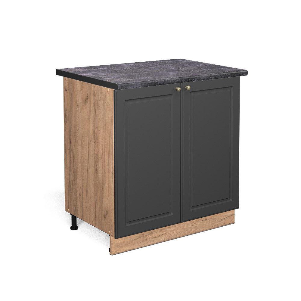 Vicco Spülenunterschrank Fame-Line, Anthrazit-Gold/Goldkraft Eiche, 80 günstig online kaufen