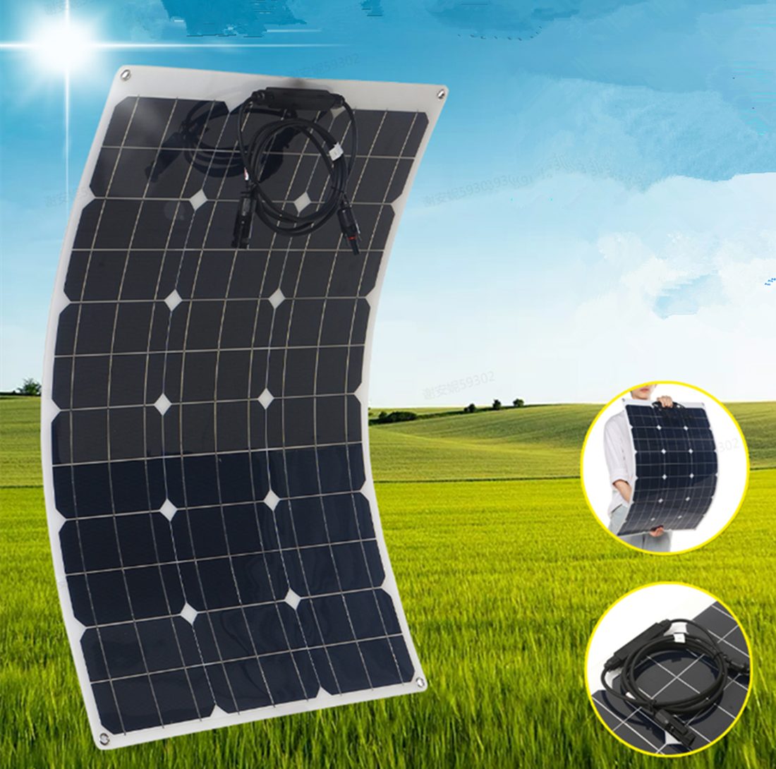 MECO Solaranlage, (1-St., 80W Flexible Solarpanel Powerbank Für Auto ,Camping)