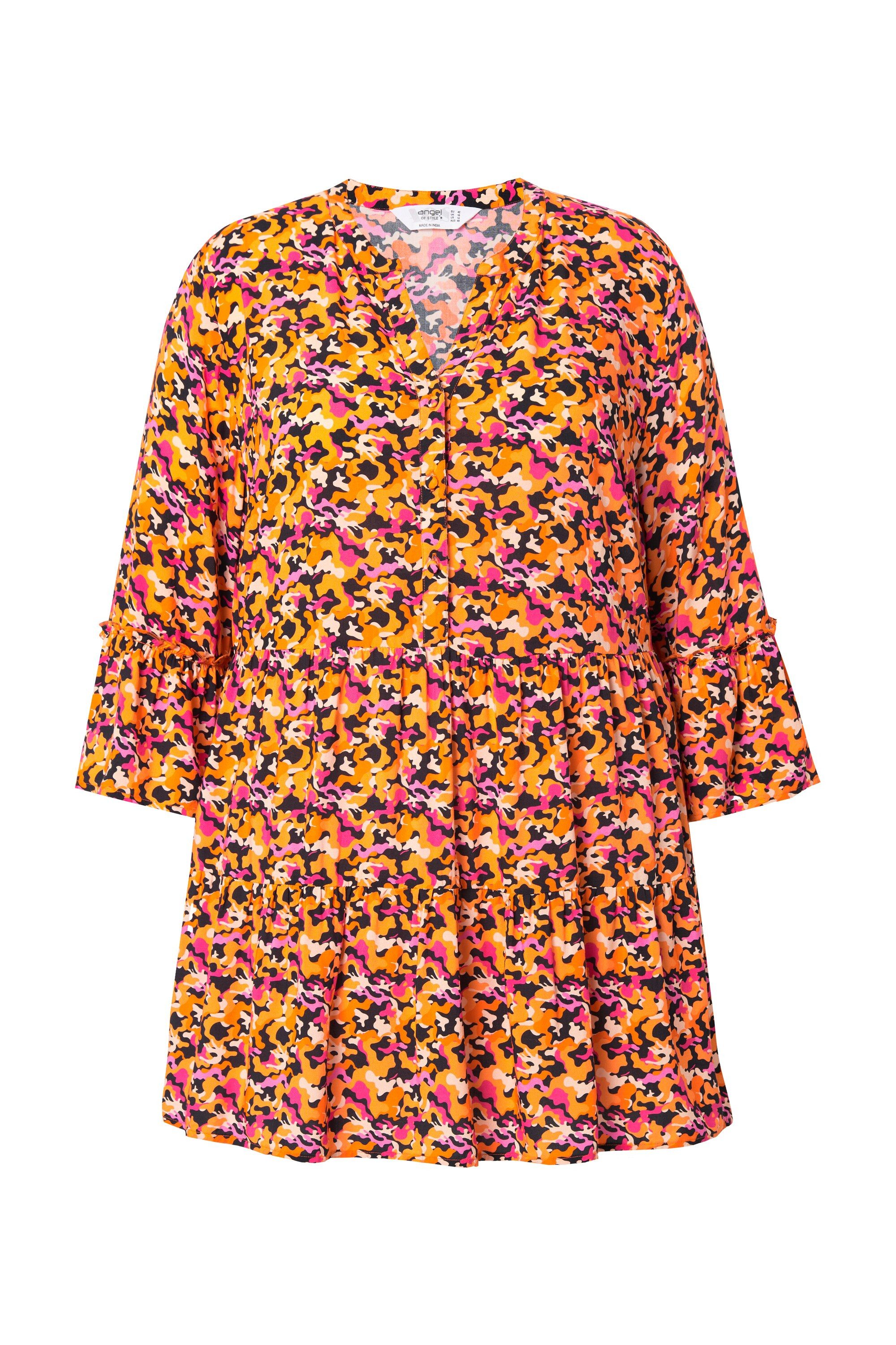 Angel of Style Tunika Tunikabluse A-Linie Camouflage-Print Volants günstig online kaufen