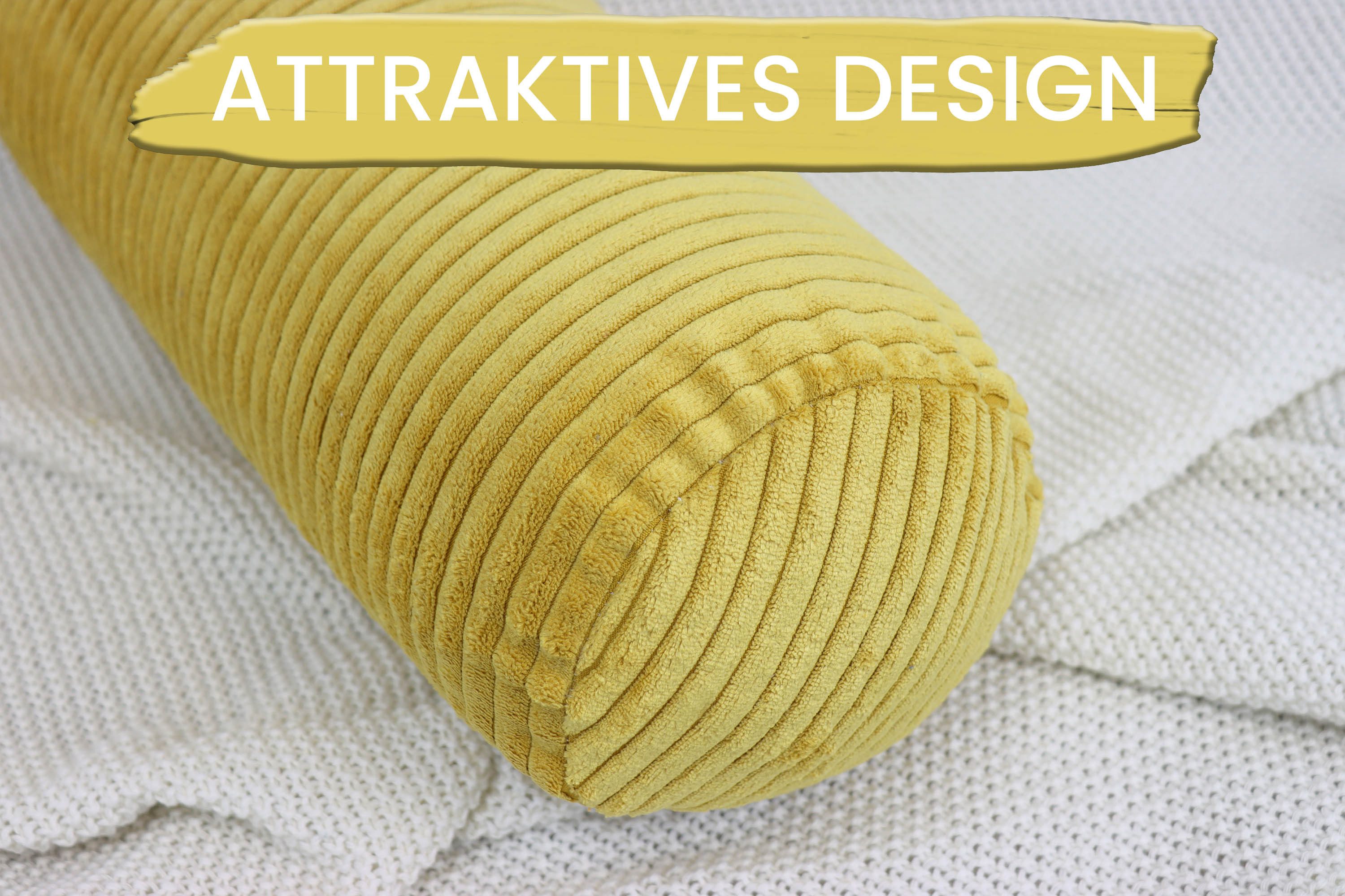 Amilian Nackenrolle mit Bezug 15 x 40 cm - Kissenrolle - mit Nackenrollenbe günstig online kaufen