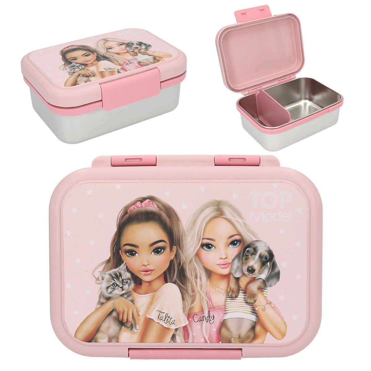 Depesche Spiel TOPModel Brotdose Edelstahl Rosa 1L - BPA-frei & spülmaschinenfest