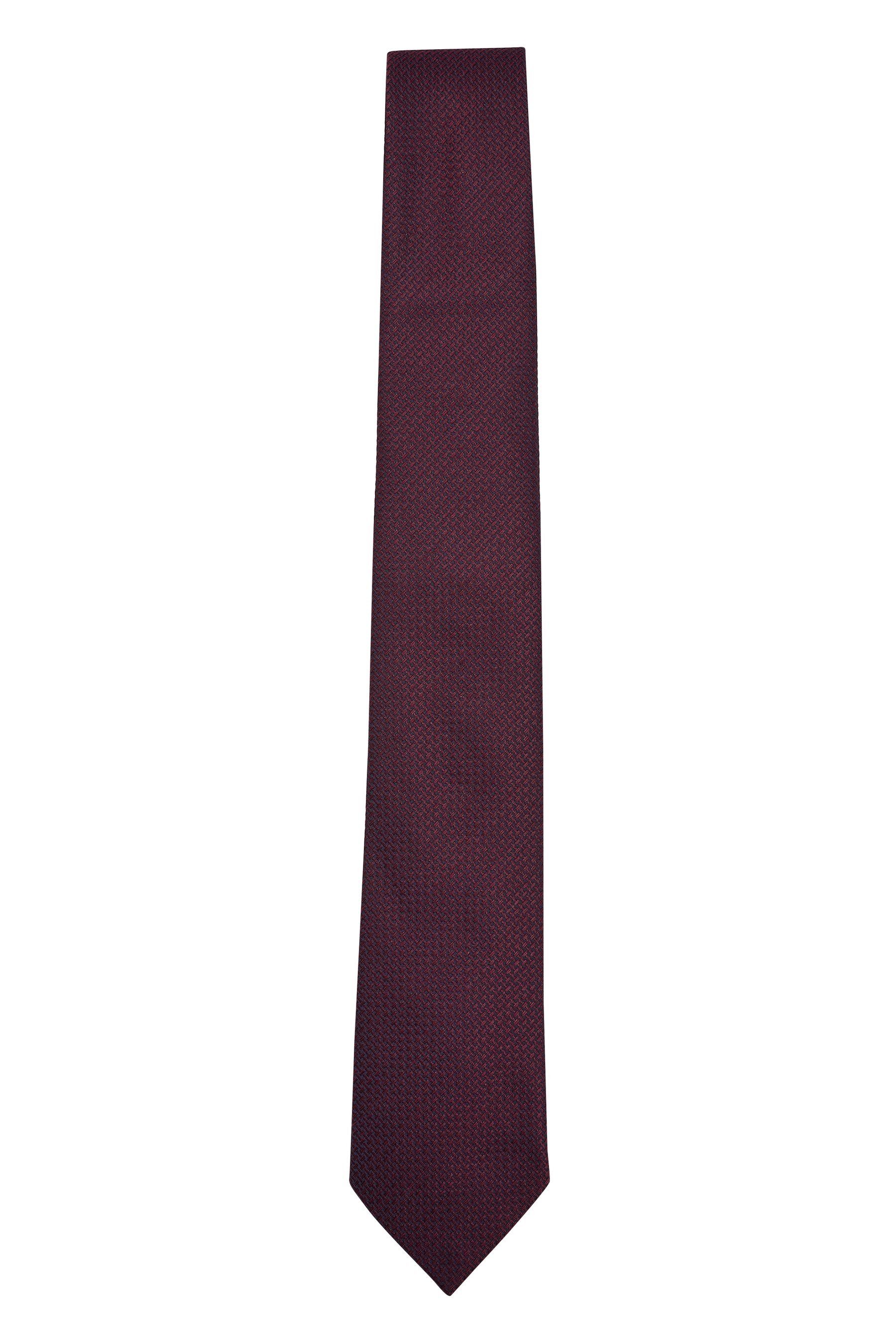 Krawatte (1-St) Krawatte Next Red Strukturierte Burgundy