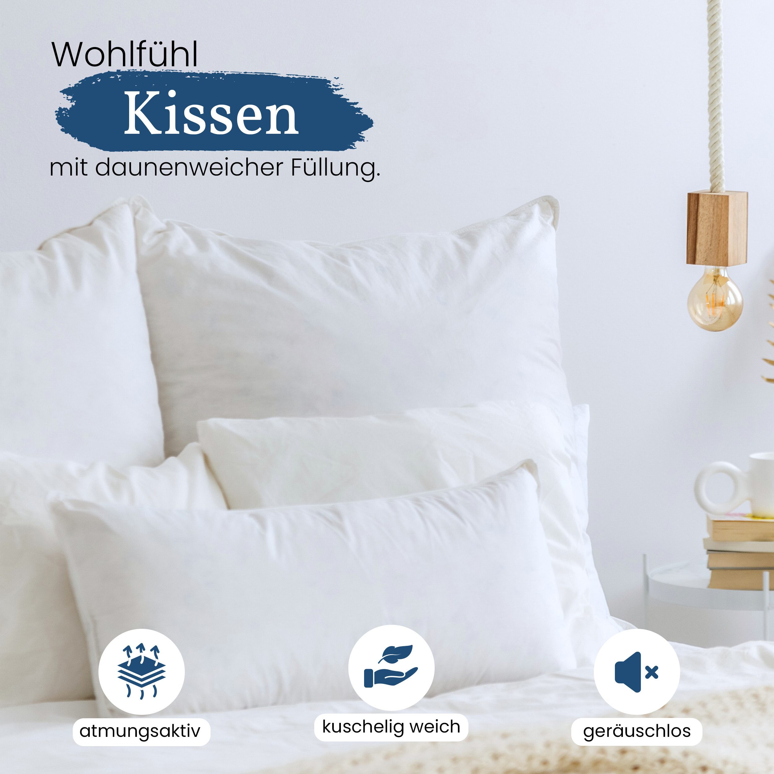Gentle North Microfaserkissen Kopfkissen in Hotelqualität günstig online kaufen