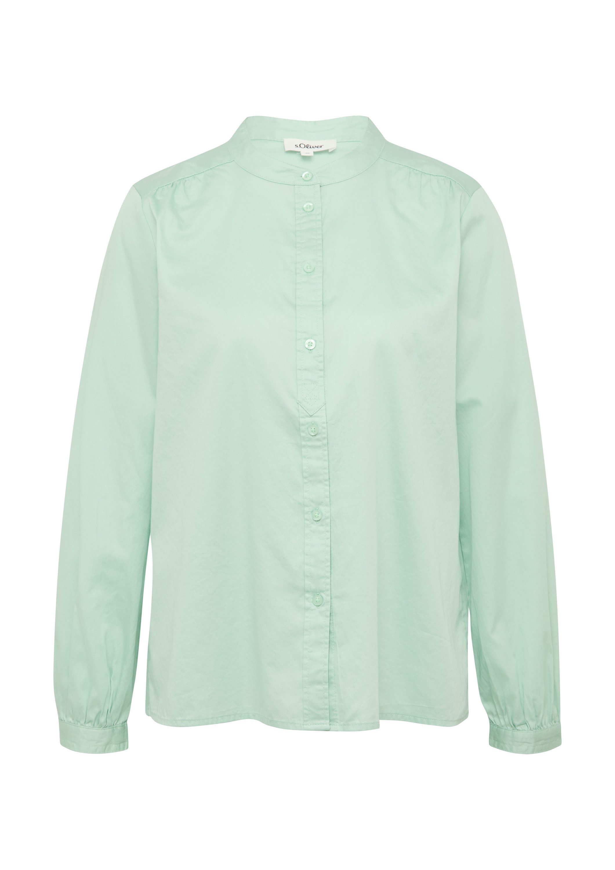 s.Oliver Langarmbluse Bluse Satinbluse mit Raffungen günstig online kaufen