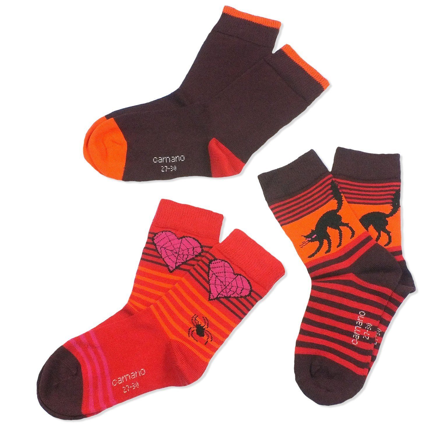 Camano Langsocken CA3829 (Packung, 3-Paar, 3 Paar) Kinder Socken, Jungen & Mädchen mit Baumwolle, Kindersocken