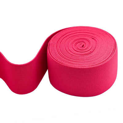 maDDma Gummiband 5m Gummiband 50 mm Gummilitze elastisches Band Bekleidungsgummi, pink