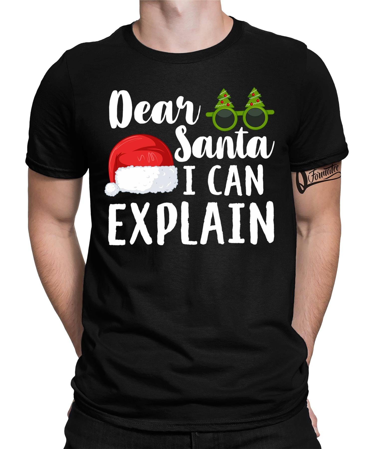 Quattro Explain Can Santa T-Shirt (1-tlg) Herren Dear Kurzarmshirt I Formatee