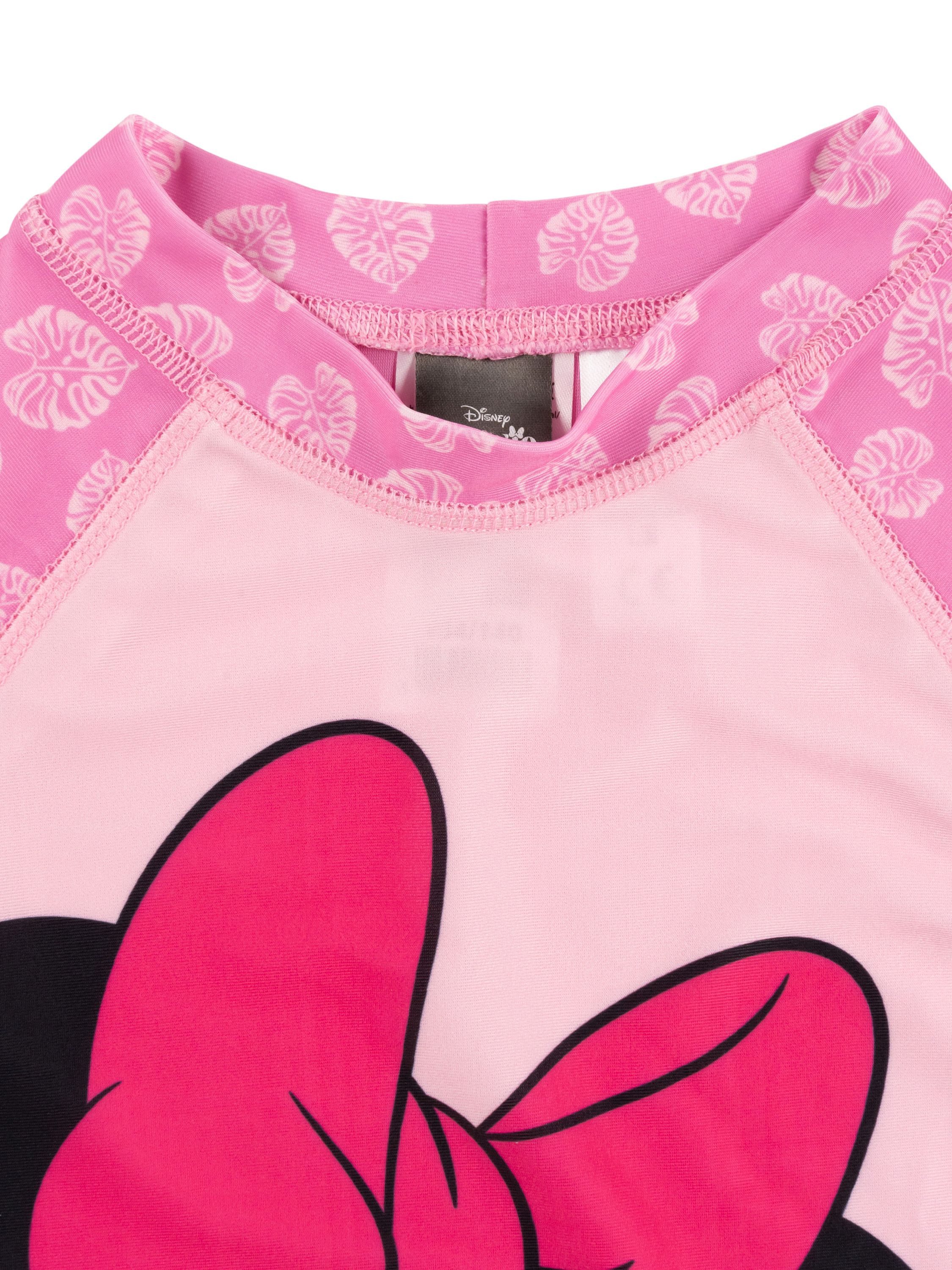 United Labels® Badeanzug Minnie Mouse Schwimmset UV-Schutz 30 Badeanzug langarm Shirt Hose