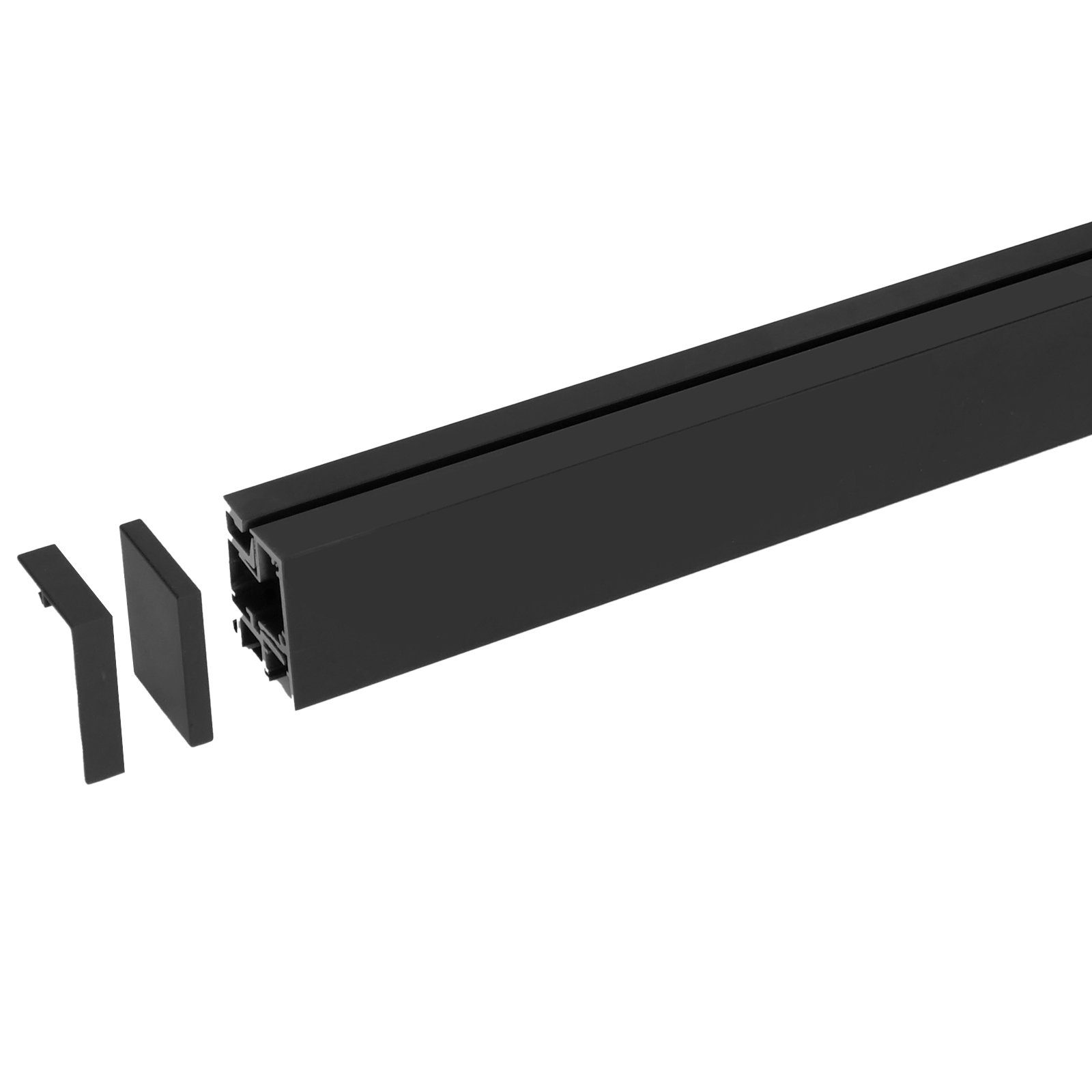Kesseböhmer Küchenrückwand Relingsystem Linero MosaiQ schwarz modular, (1-tlg), Aluprofil 1800 mm