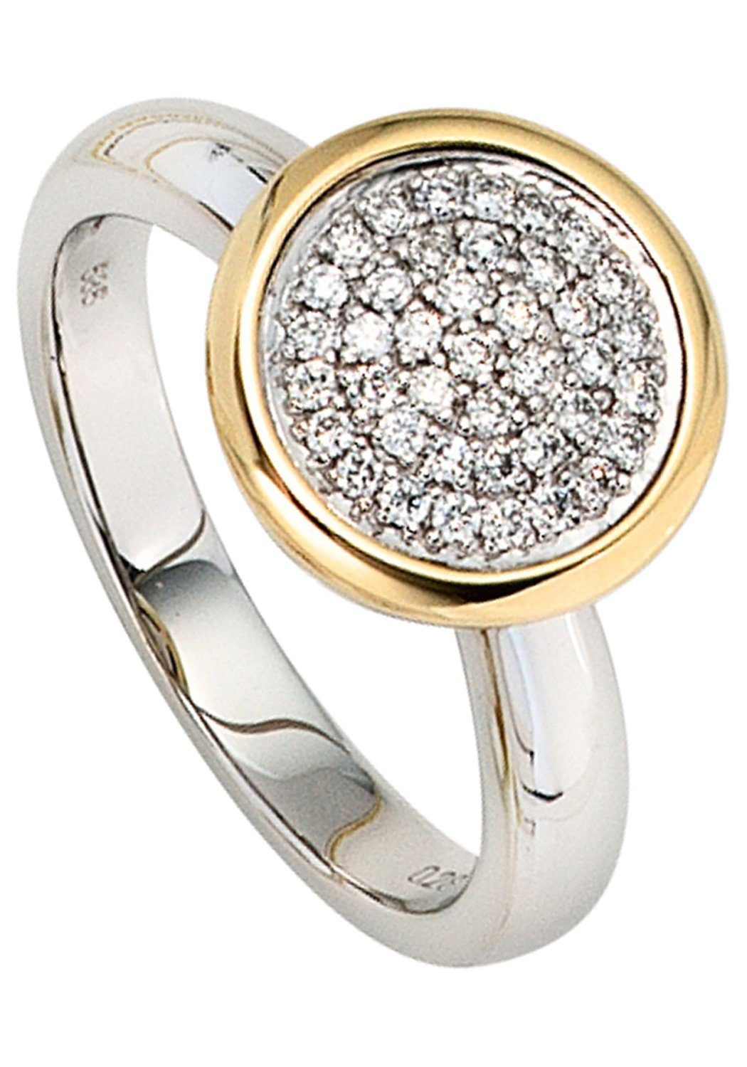 JOBO Diamantring, 585 Gold bicolor mit 40 Diamanten günstig online kaufen