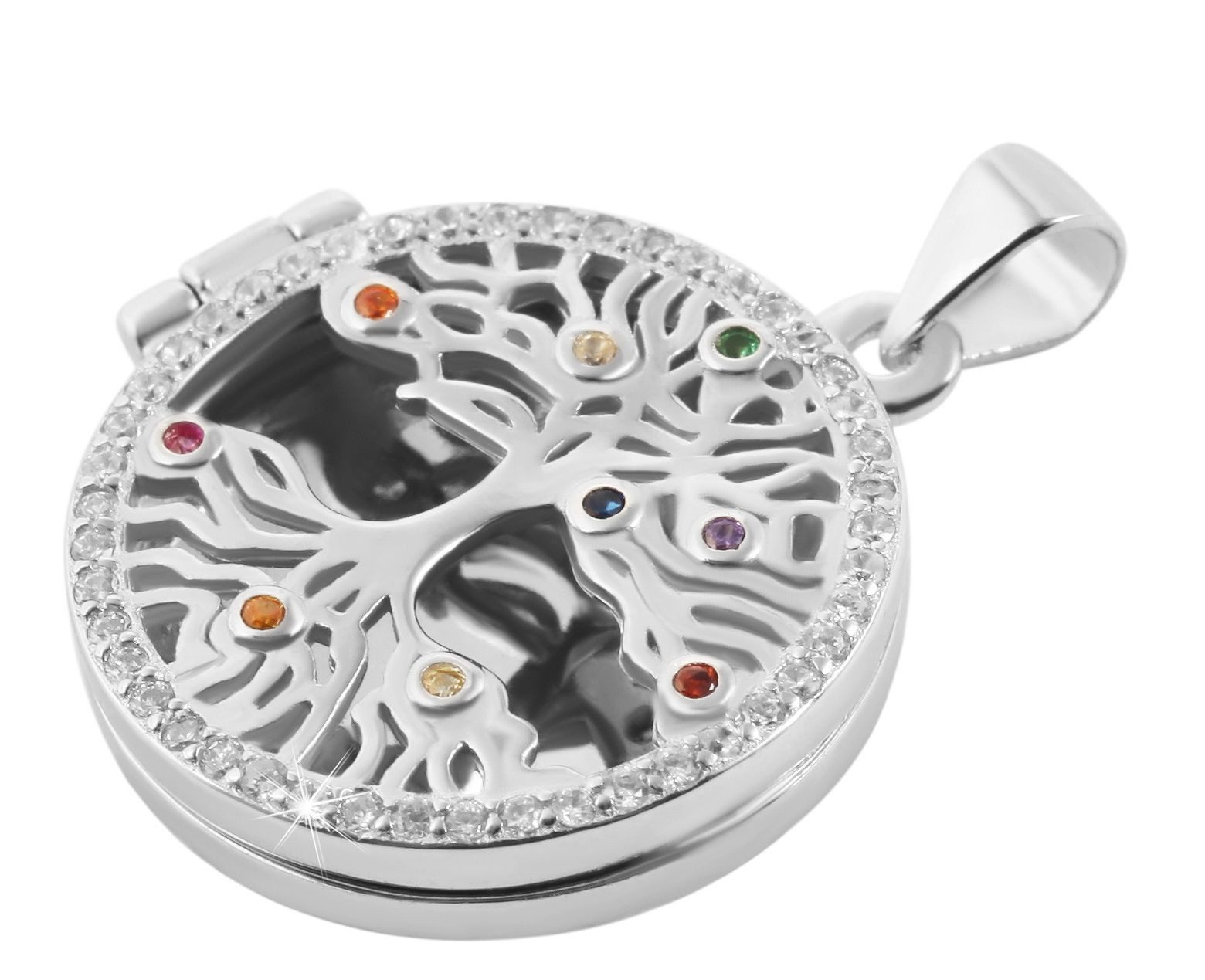 AKZENT Kettenanhänger "Siham" aus 925 Sterlingsilber, rhodiniert, langlebig (Einzeln), Damen AnhÃ¤nger