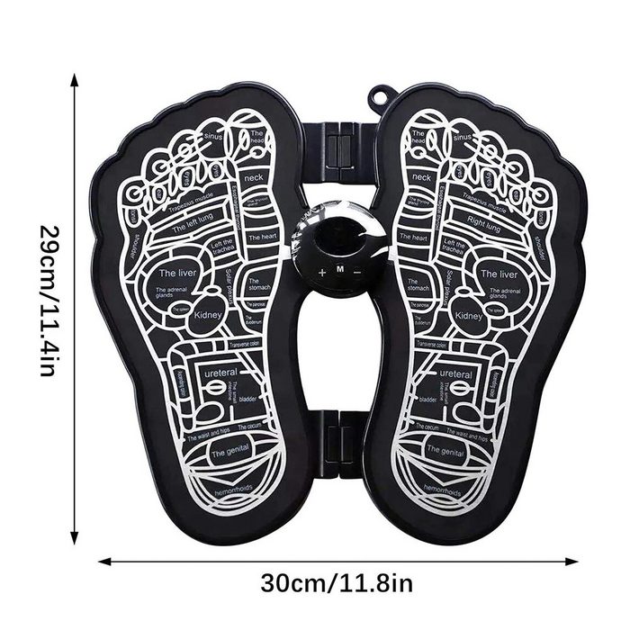 Mmgoqqt Massagegerät Fußmassageräte EMS Elektrisches Fußmassagegerät Tragbare USB wiederaufladbare