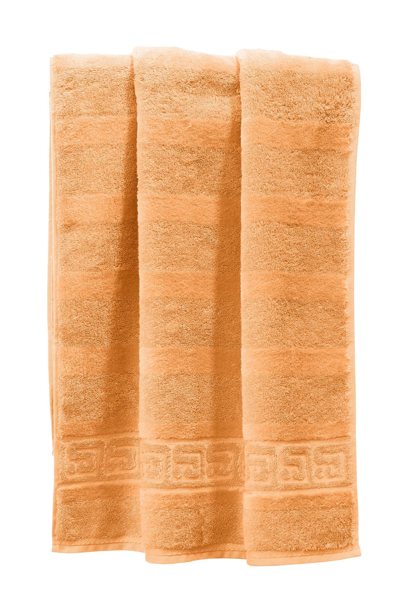 Cawö Handtuch (1-St), Frottier apricot Walk-Frottier Uni "1001 Handtuch Noblesse"