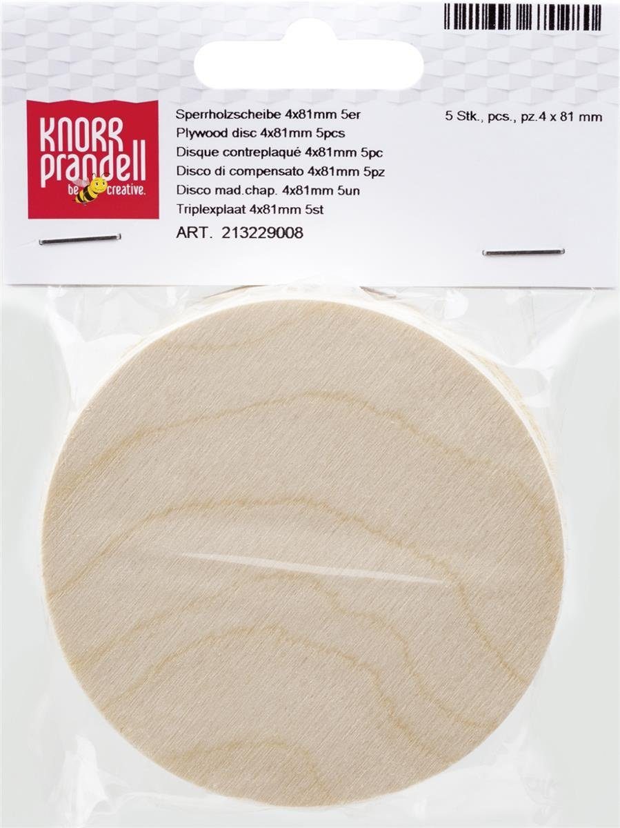 Knorr Prandell Holzbild KNORR prandell 213229008 Sperrholzscheibe Stärke: 4 mm Ø 81 mm