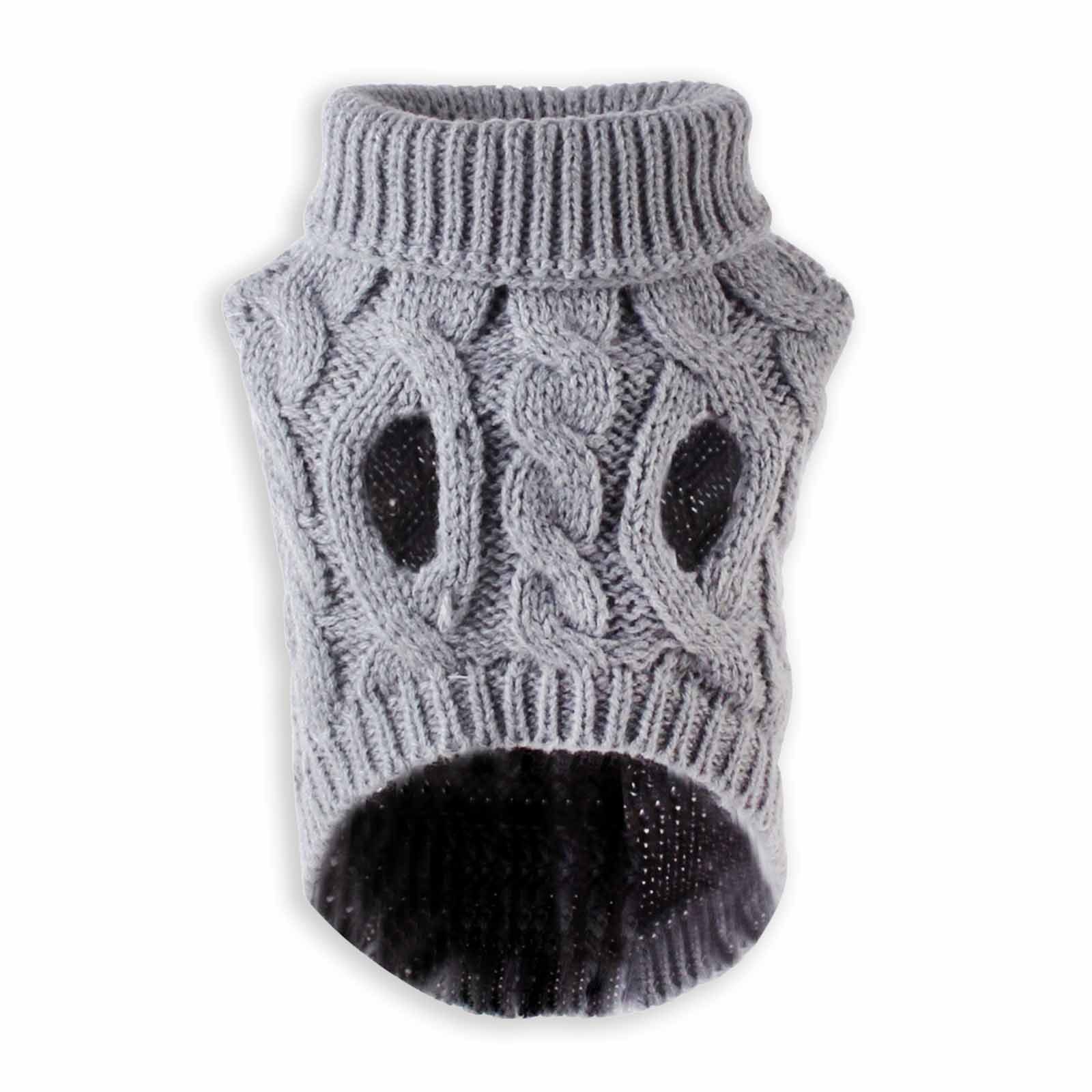 Monkimau Tierjacke Haustier Pullover für Hund und Katze - L Grau