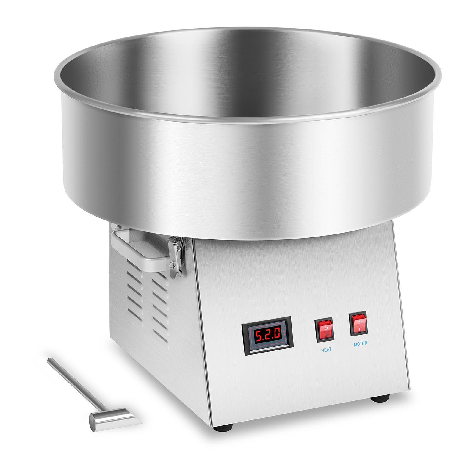 Royal Catering Zuckerwattemaschine Zuckerwattegerät 52 cm Edelstahlvibrationsgedämpft
