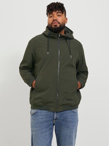 Jack & Jones PlusSize Softshelljacke NOOS rosin SOFTSHELL HOOD PLS JJEBASIC