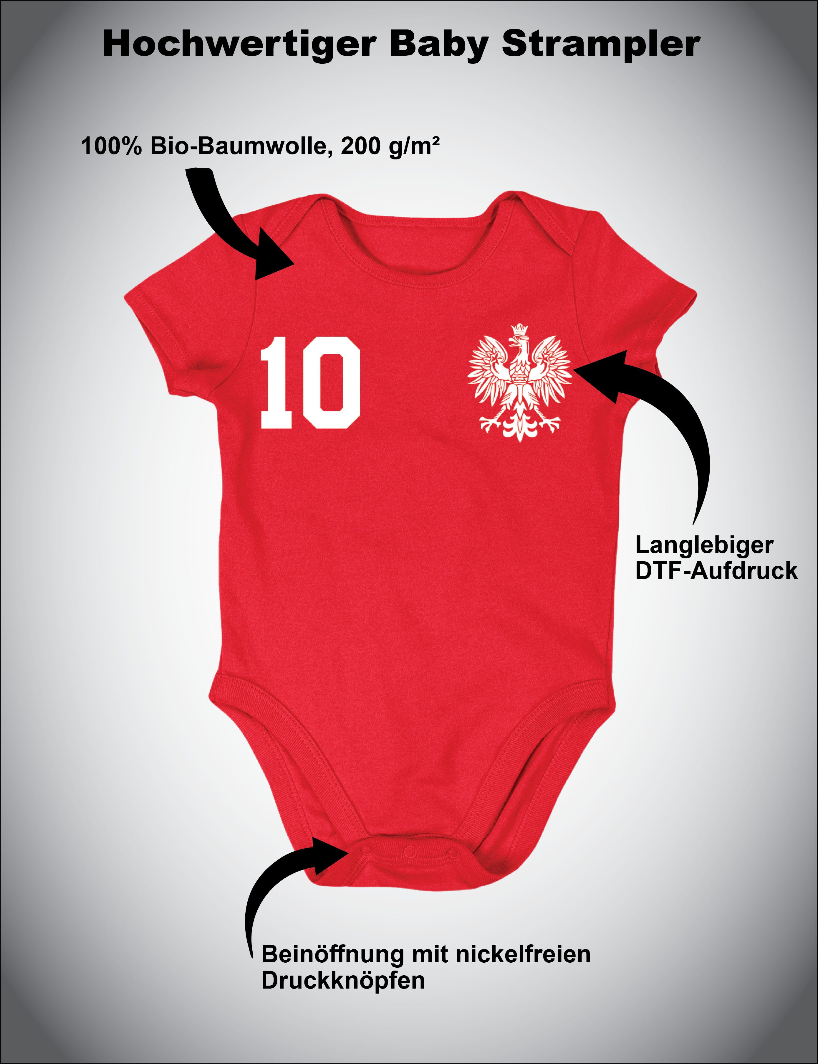 Youth Designz Kurzarmbody Polen Kinder Baby Body Strampler mit trendigem Motiv