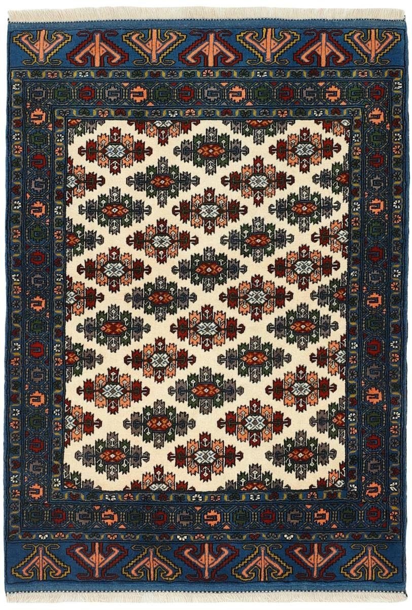 Orientteppich Turkaman 108x147 Handgeknüpfter Orientteppich / Perserteppich, Nain Trading, rechteckig, Höhe: 6 mm