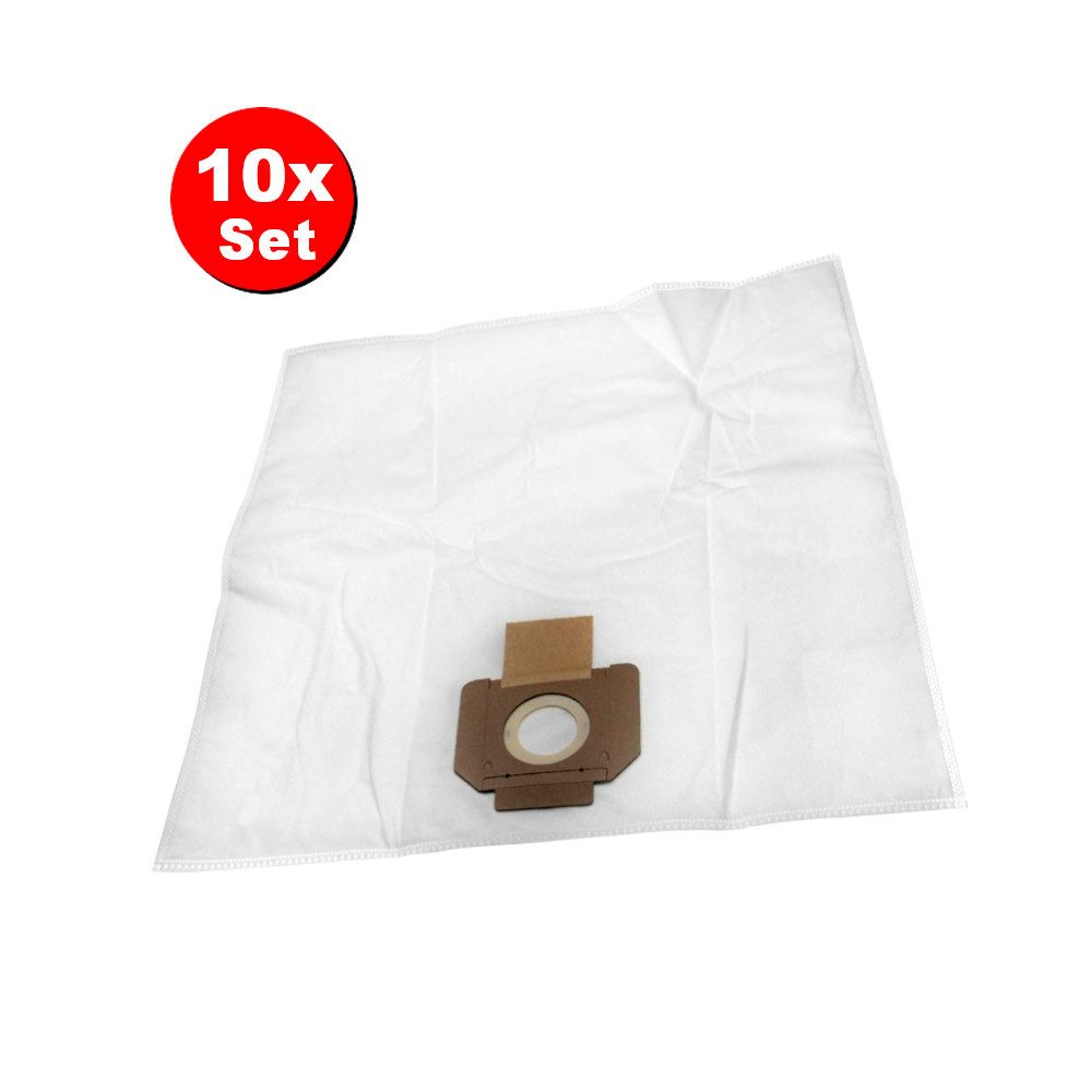 Trade-Shop Staubsaugerbeutel 10x passend für Nilfisk Alto Attix 30-21, 30-21 PC, 30-2H PC, 30-0H PC, 10 St., Staubklasse: L - mit Fixierscheibe, Gummidichtung und Staubverschluss