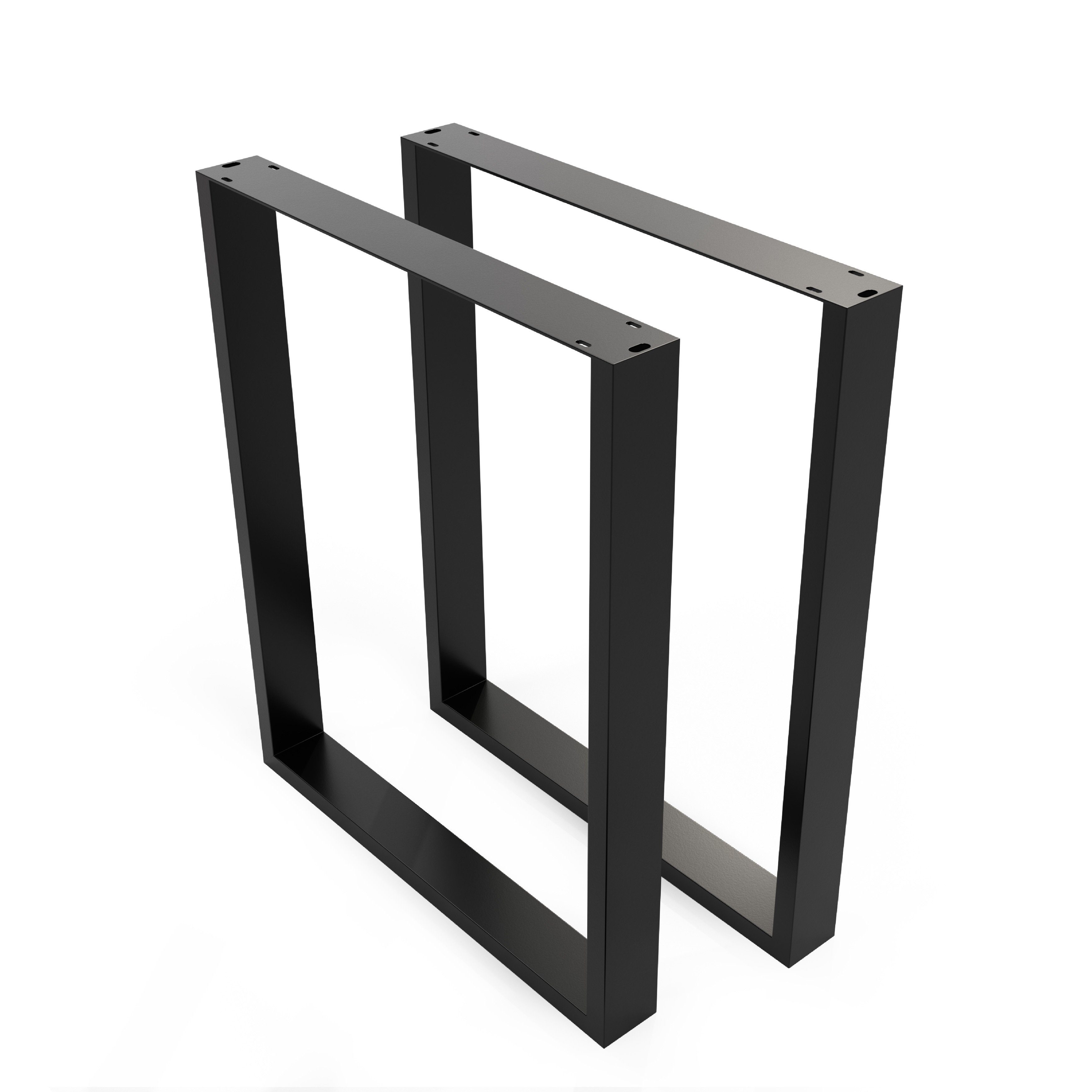 Tischgestell Stahl Tischkufen 58cm x 71cm in Schwarz