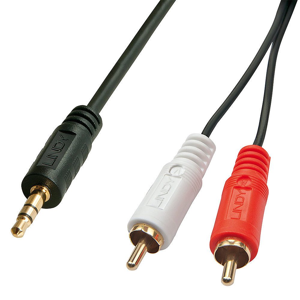 Lindy LINDY Premium - Audiokabel - RCA x 2 (M) bis stereo mini jack (M) -... Audio-Kabel