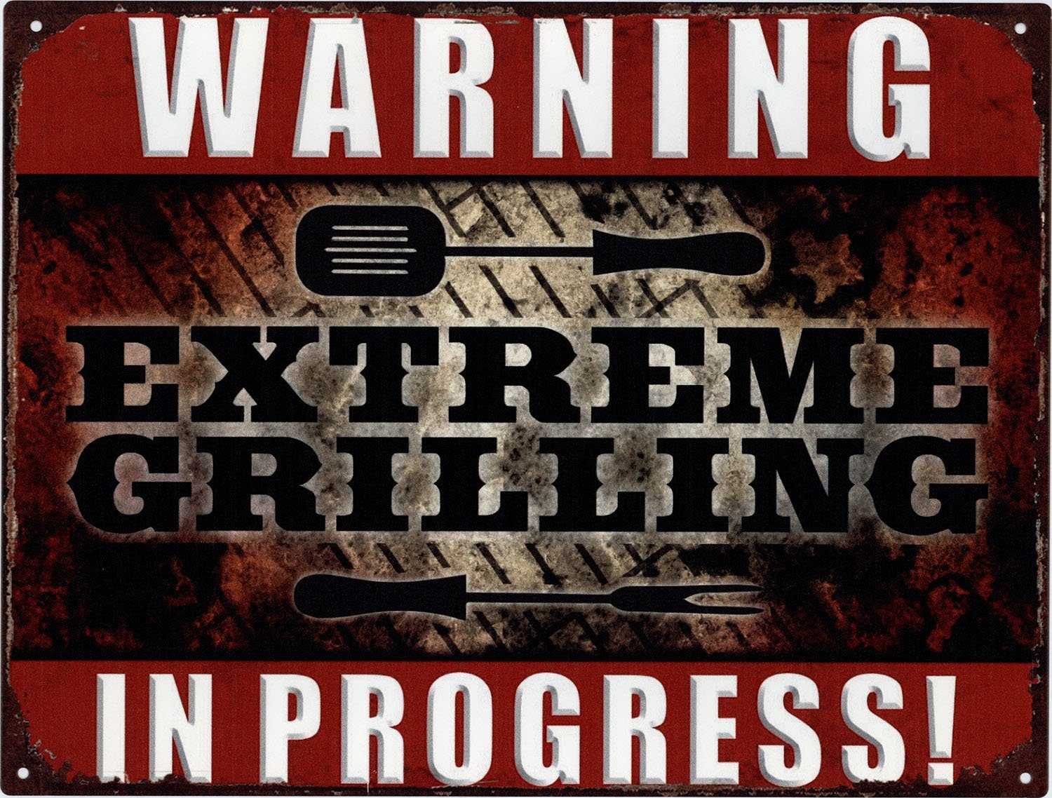 Metallschild Blechschild BBQ Extreme Grillen