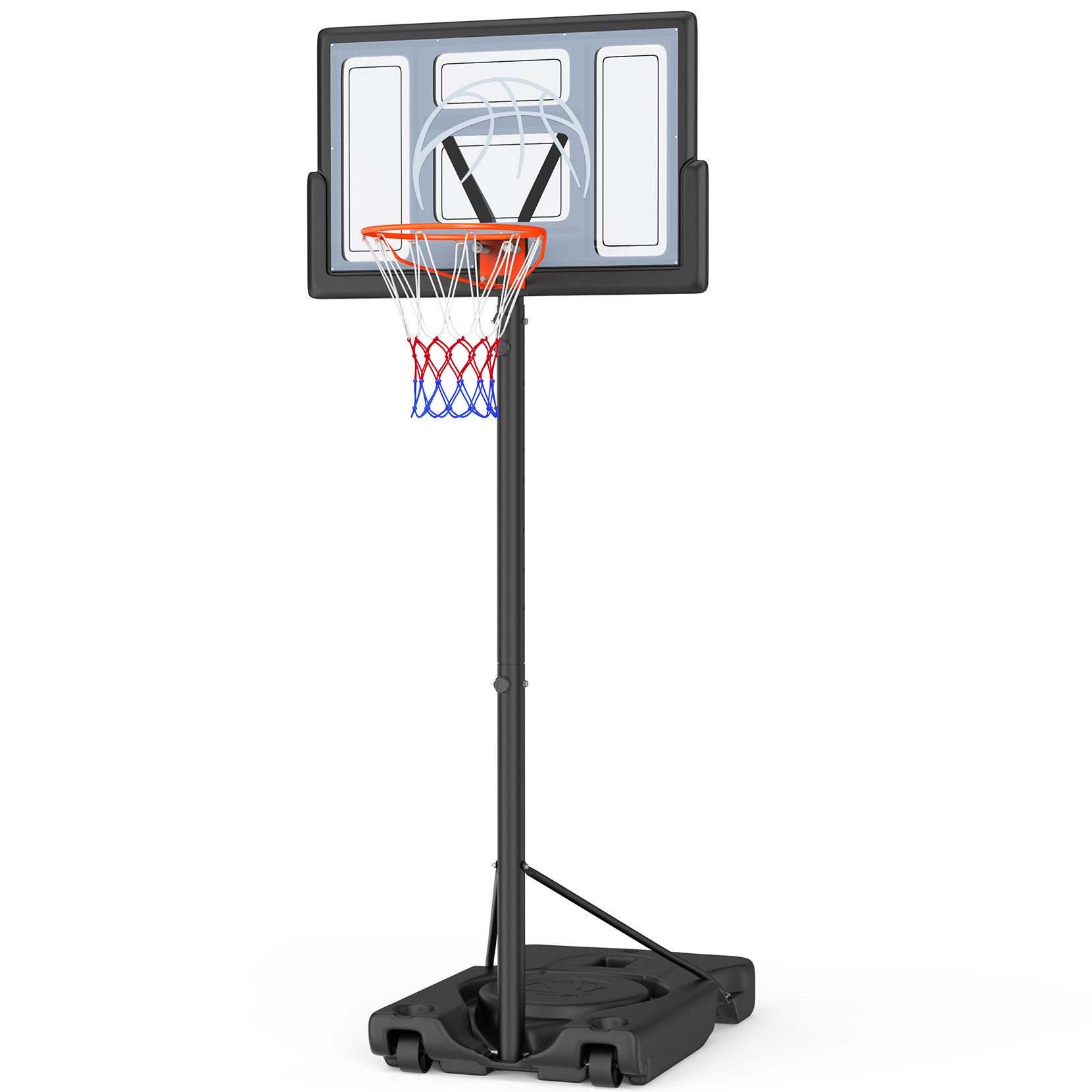 Basketballkorb Verstellbar 135-305cm Basketballständer Outdoor für Kinder Erwachsene
