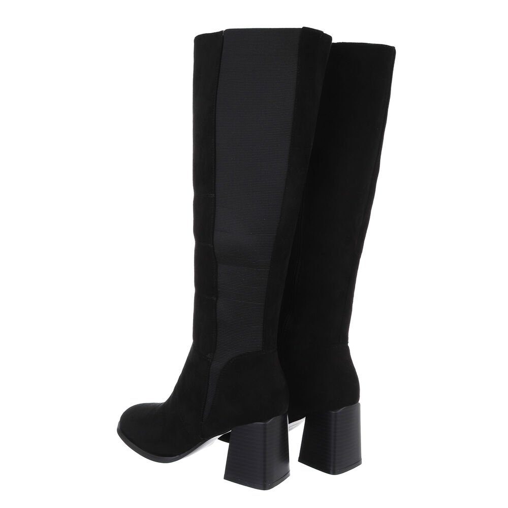 Ital-Design Damen Elegant Stiefel (85255623) Blockabsatz Klassische Stiefel in Schwarz – Bild 3 von 4