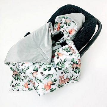Babydecke Ganzjährige Einschlagdecke Babyschale Autositz universal,0-6 0-12 Mon., BABEES