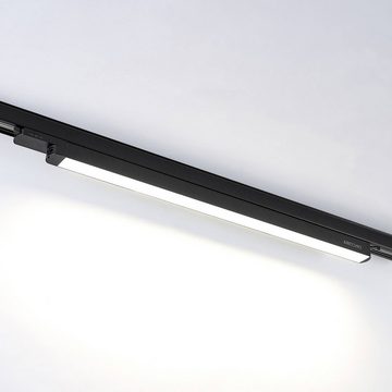 Arcchio Schienensystem-Leuchten Harlow, 68.7 cm, Modern, Kunststoff, Aluminium, Schwarz (RAL 9011), 1 flammig, inkl.