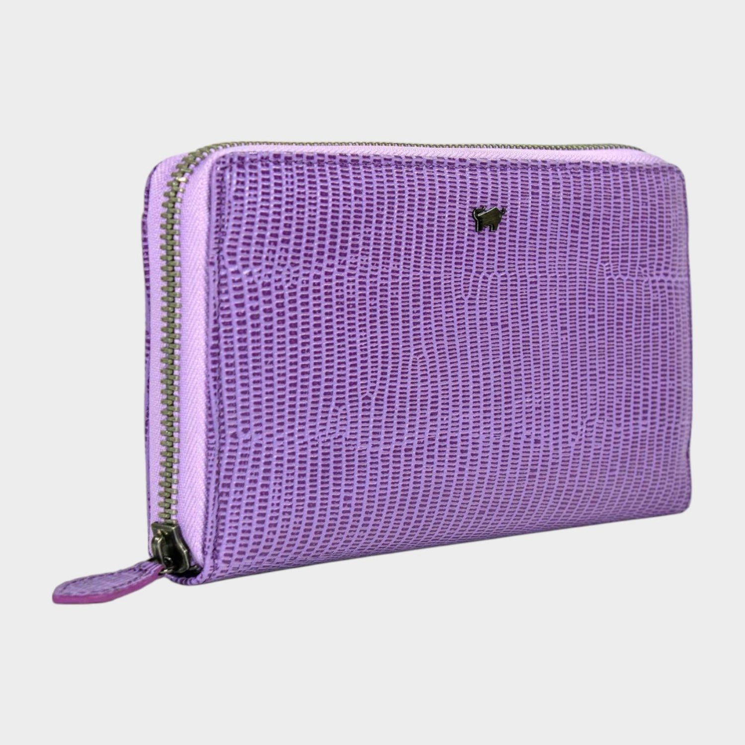 Braun Büffel Geldbörse LUCY Reißverschluss-Geldbörse M 16 Kartenfächer violett