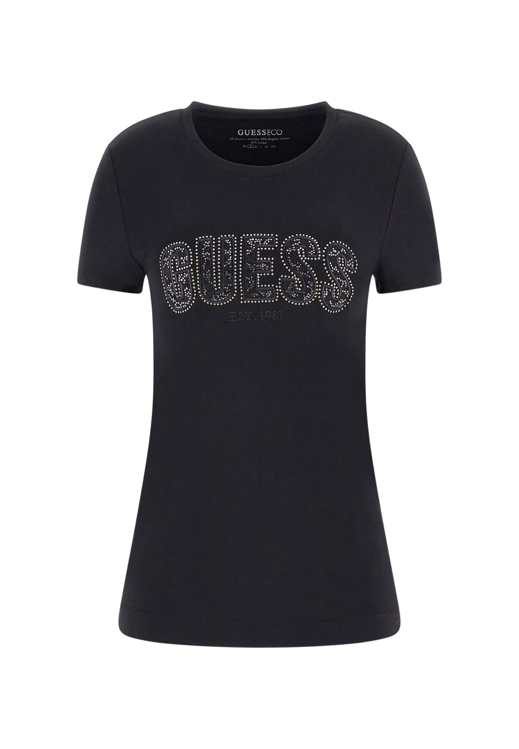 Guess T-Shirt T-Shirt LOGO LACE Kurzarmshirt günstig online kaufen