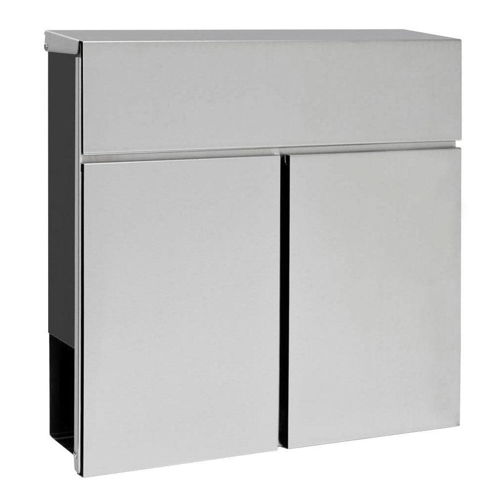 V2Aox Wandbriefkasten Briefkasten Modern Wandmontage Zeitungsrolle Zeitungsfach Edelstahl