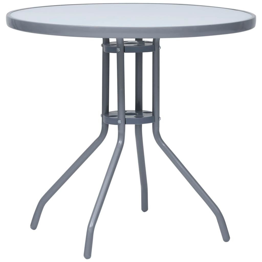 furnicato Gartentisch Hellgrau 80 cm Stahl günstig online kaufen